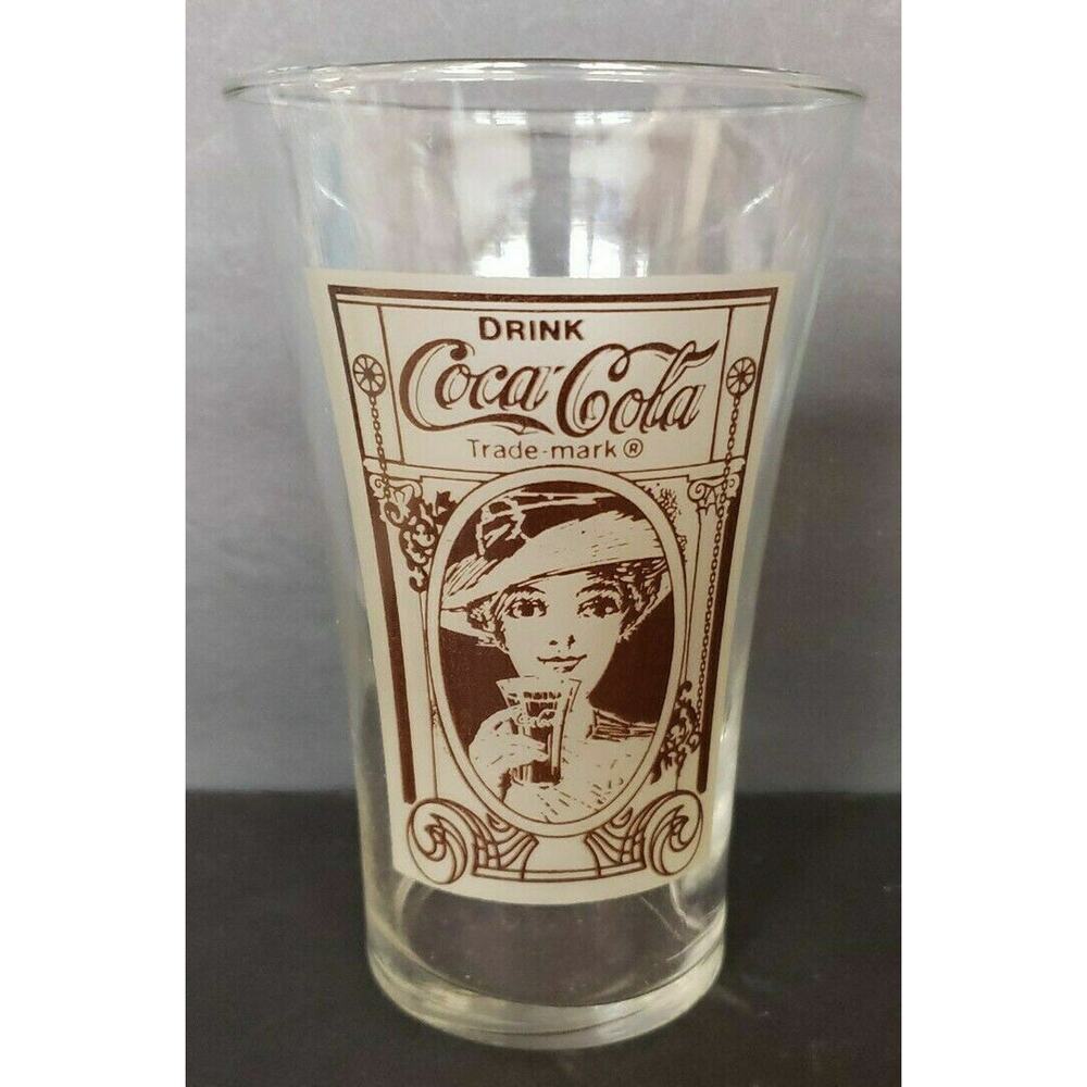 New Coca Cola Flair Glass Re-Creation of Original Glass “Drink Coke” ~ 16 oz